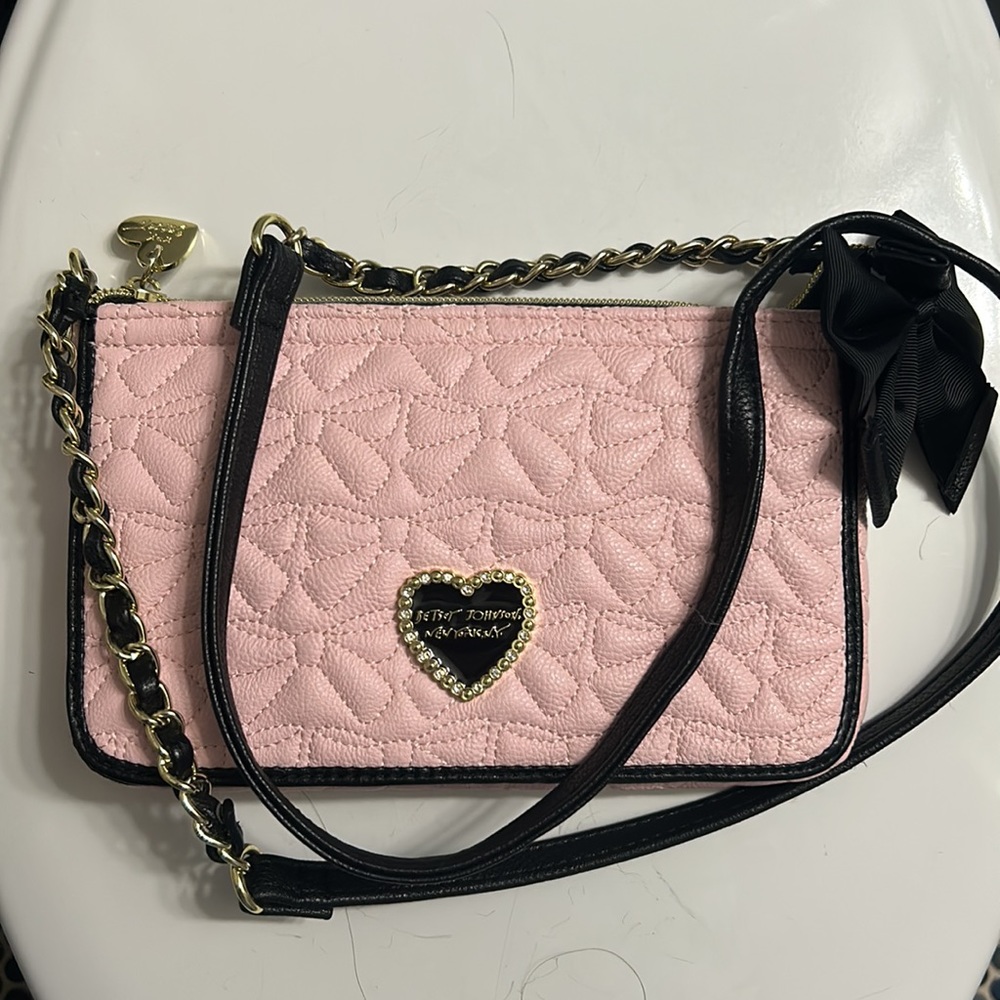 NWOT Betsey Johnson Pink Crossbody Bag